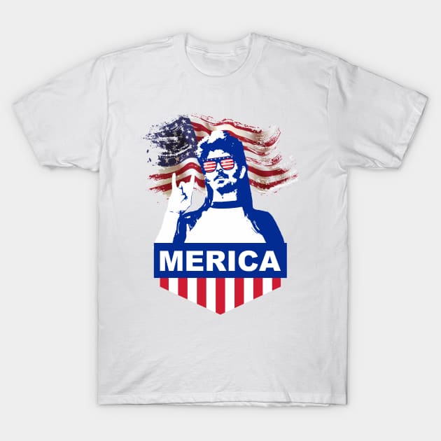 4th of July Joe Dirt Merica T-Shirt by yphien